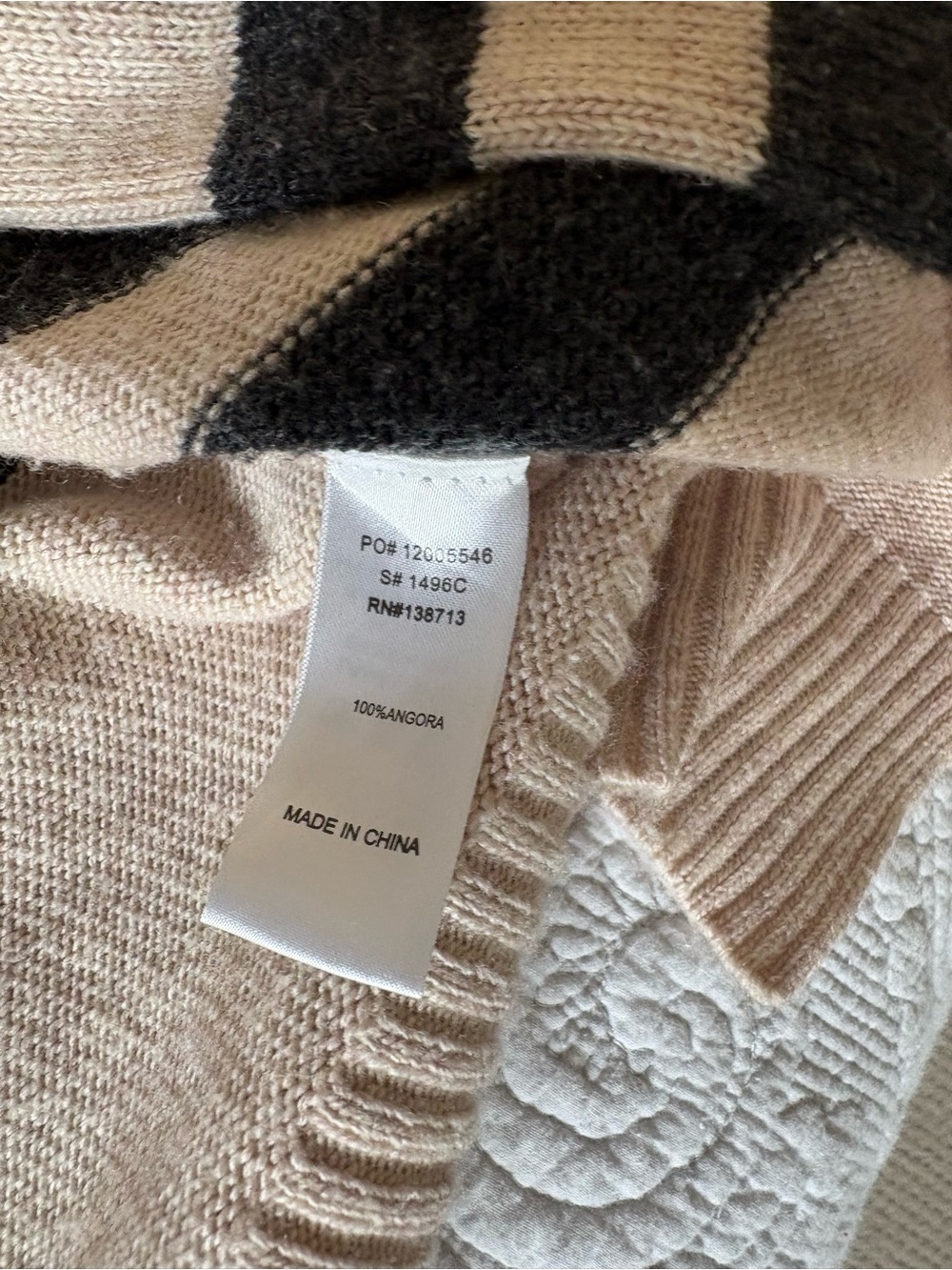 Doe & Rae Open-Front Striped Cardigan in Rust & Cream Small - Picture 4 of 5
